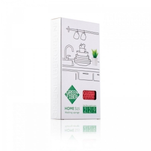 Green Fiber HOME S15, Губка для мытья посуды, коралловая
